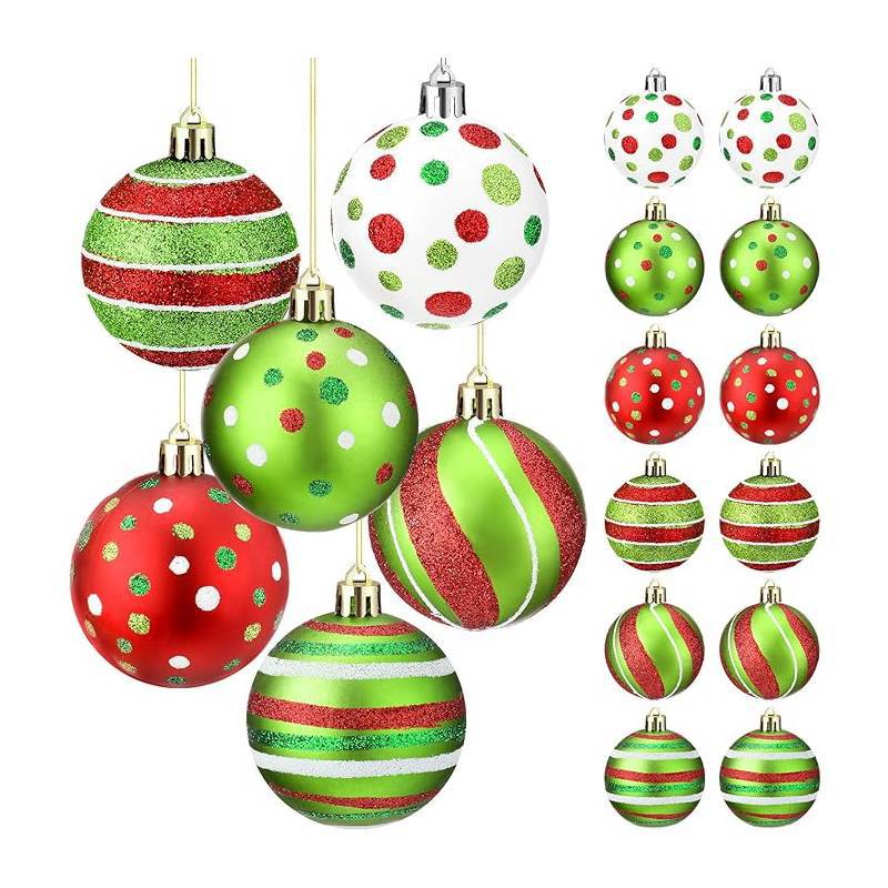 New hand-painted electroplated plastic Christmas ball set