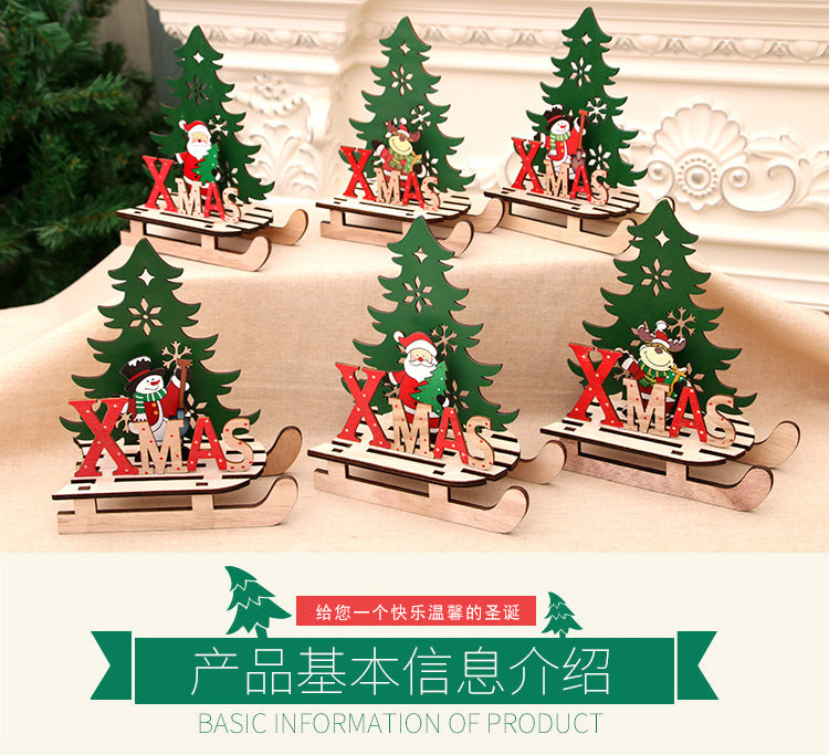 Merry Christmas Santa Claus Wooden Pendants Ornaments