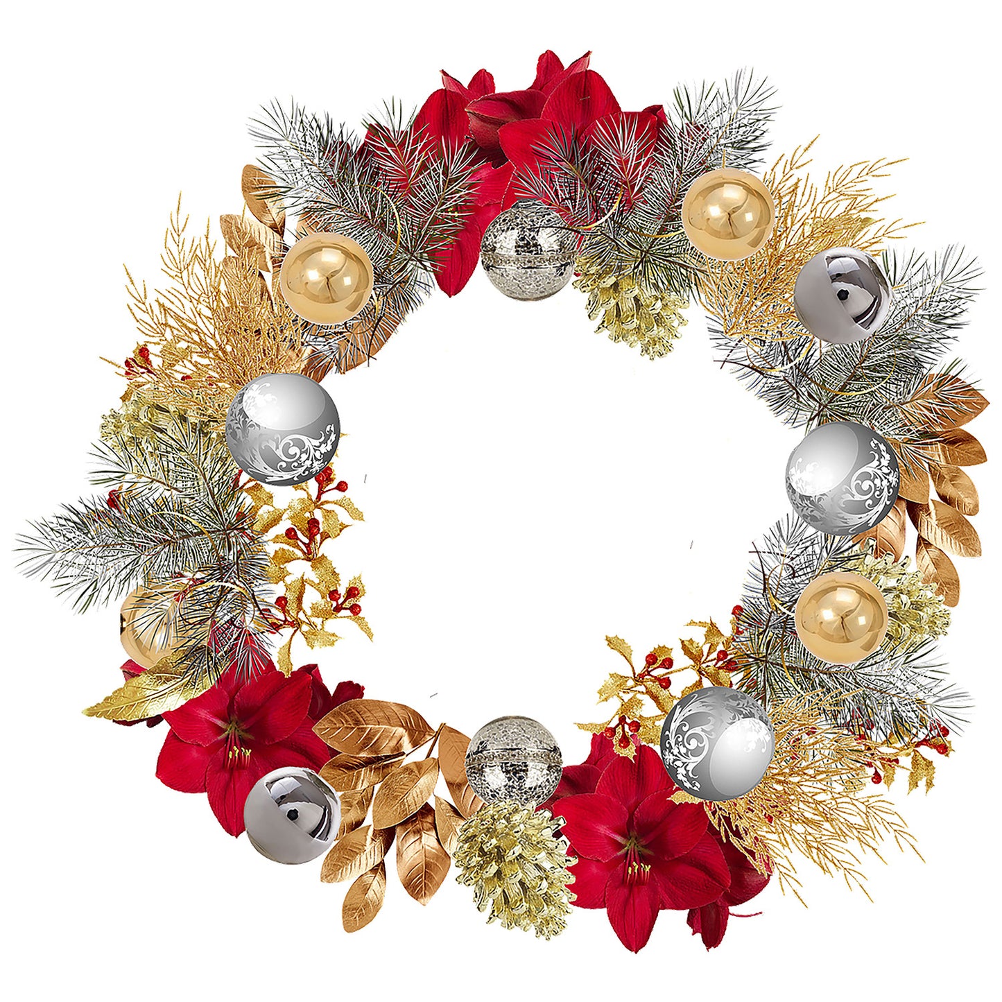 Christmas leaves, Christmas balls, wreaths, stickers, home room wall stickers