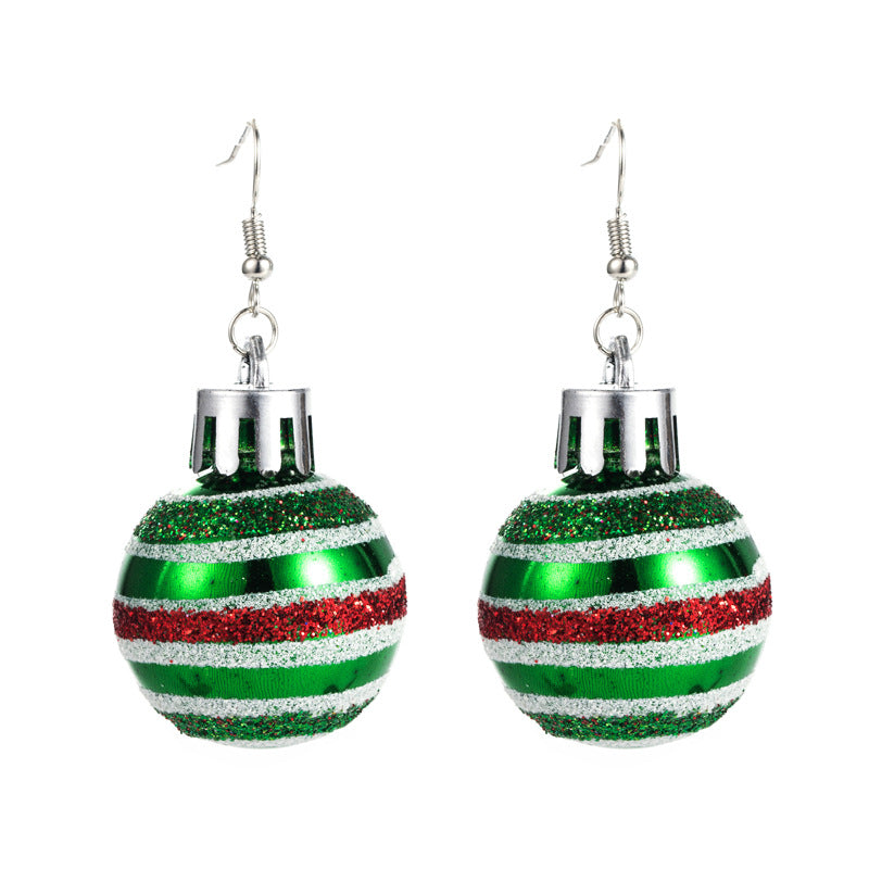 Christmas Ball Stripe Earrings