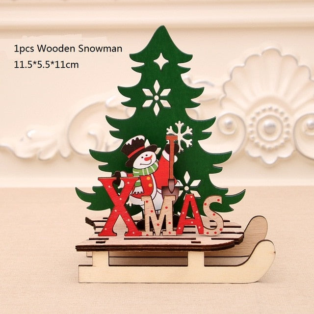 Merry Christmas Santa Claus Wooden Pendants Ornaments