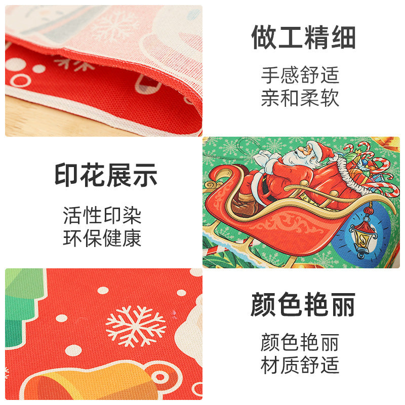 Christmas Decoration Linen Table Flag