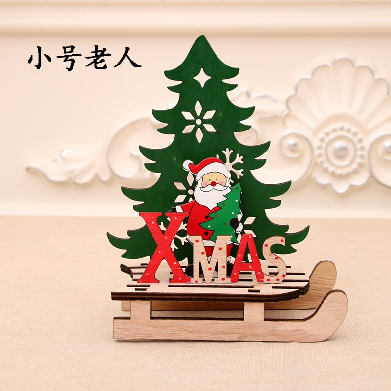 Merry Christmas Santa Claus Wooden Pendants Ornaments