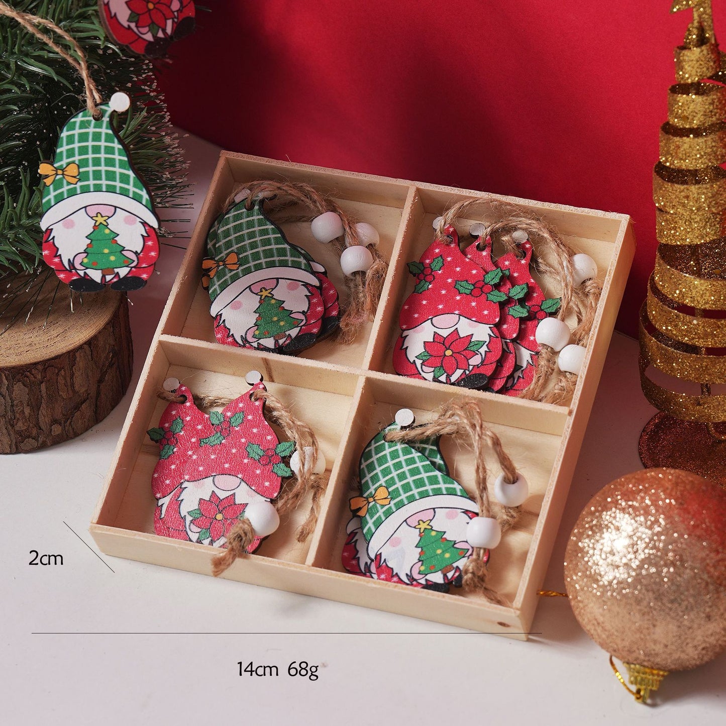 Christmas Ornament Wooden Gift Box