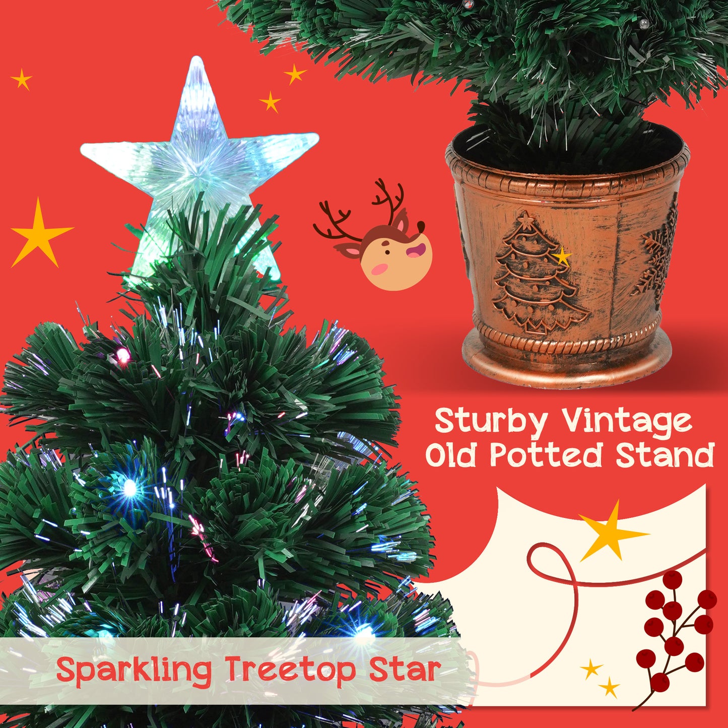 4-piece Christmas artificial tree set