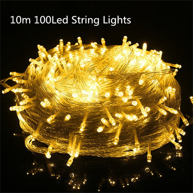 10m 100 LED String Lights Christmas Decoration