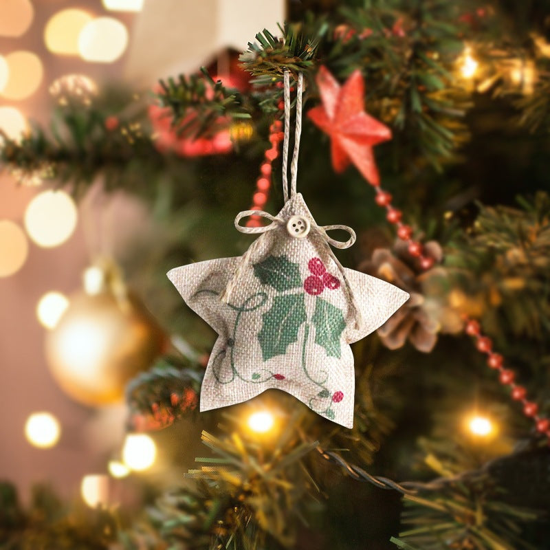 Christmas linen pendant decorations