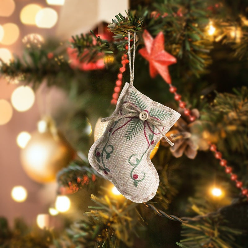 Christmas linen pendant decorations