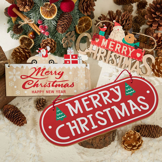 Merry Christmas Wooden Plaques