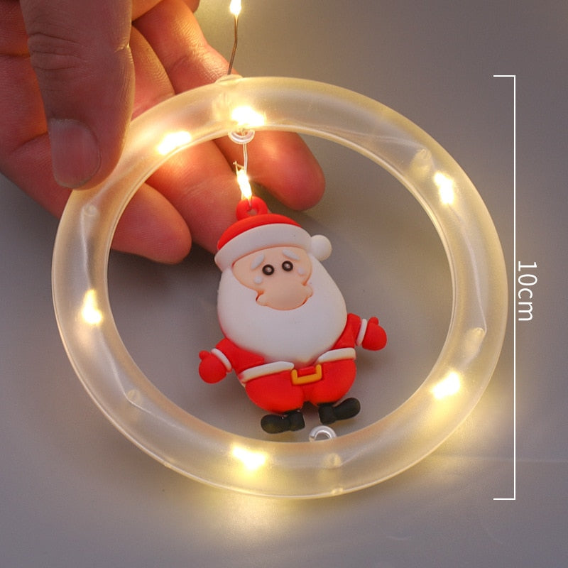 Merry Christmas Santa Claus LED Curtain