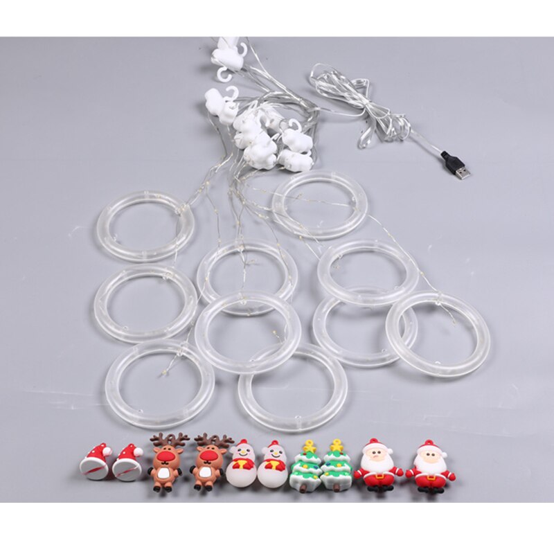 Merry Christmas Santa Claus LED Curtain