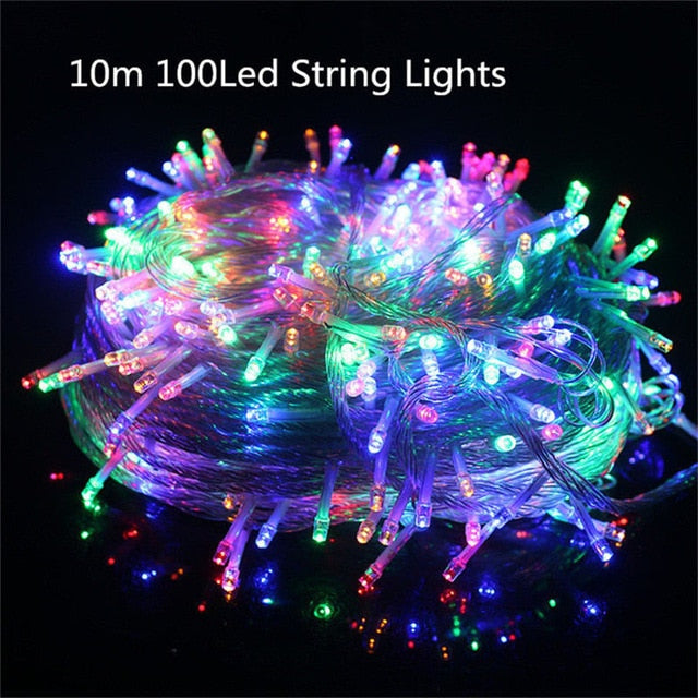 10m 100 LED String Lights Christmas Decoration