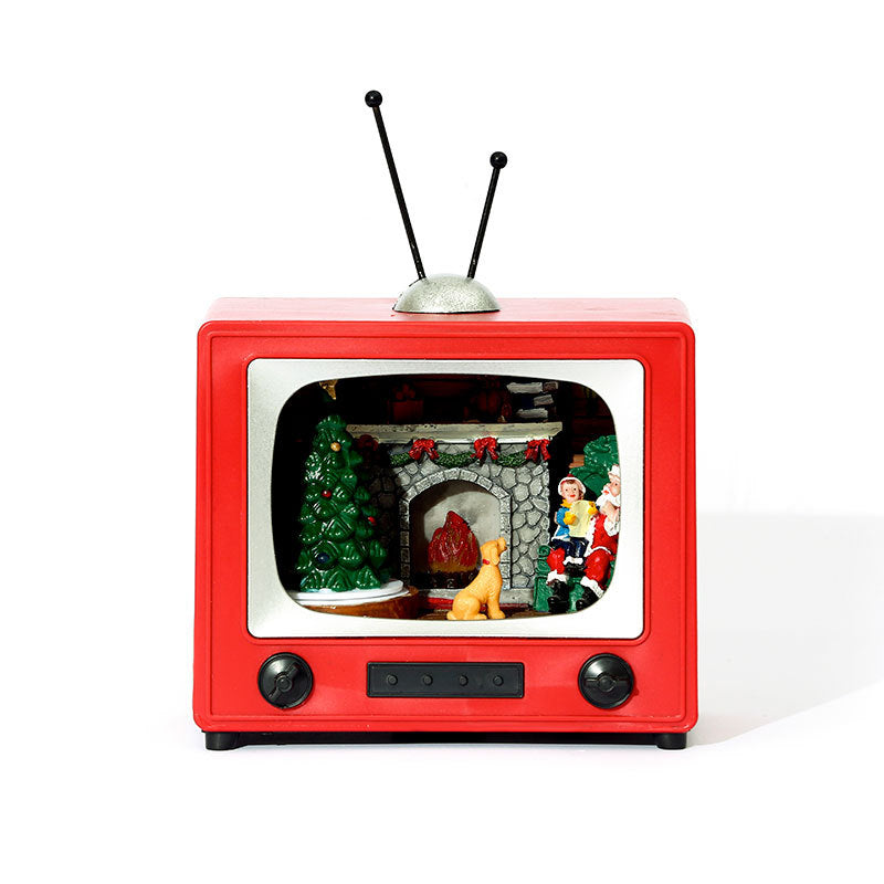 Christmas gifts will spin with music, resin TV, desktop ornaments